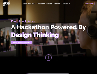 Dash Design's Hackathon website redesign in Webflow - DashHack branding design ui ux web design webflow