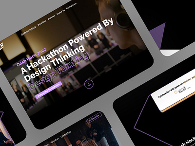 Dash Hack 2022 - landing page design ui ux web design