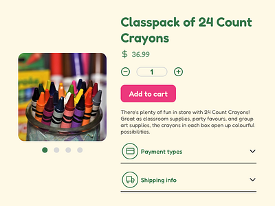 Crayon's product card ui web design