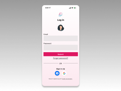 App Log in UI app design design login ui