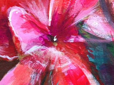 Bizze Lizzie, Acrylic acrylic flower painting