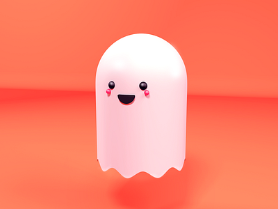 C4D 3d cute ghost