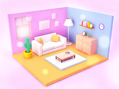 3D room 3d candy pink pinkycolor room