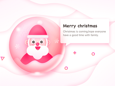Merry Christmas cartoon christmas cute color design illustration pink
