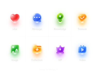 Colorful Icons_white app colorful file icons images knowledge light message treasure ui video vip