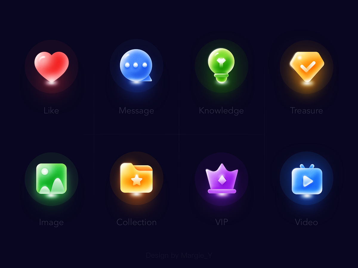 Colorful Icons_black by Margie_Y on Dribbble