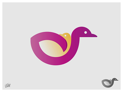 Mother Duck bird design duck identity logo mark symbol