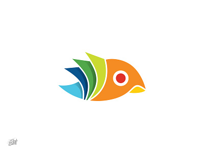 Bird in Color bird branding illustration logo logotype mark painting