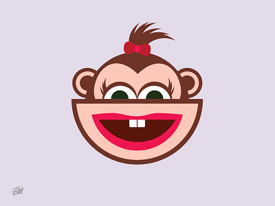 Monkaia animal branding cute design female monkey illustration logo mark monkey symbol