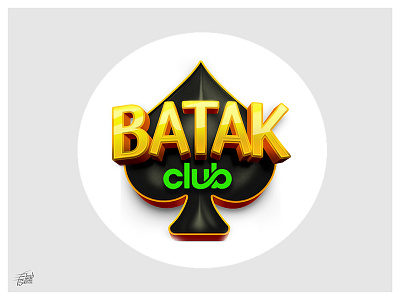 Batak Club logo logotype mark playingcards spades symbol typography
