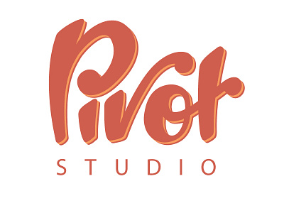 Pivotlogo branding dance lettering logo pivot studio