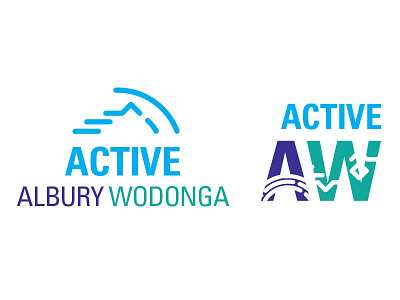 Active Albury Wodonga active activity brand branding colour concepts council logo outdoors swimming w.i.p work out