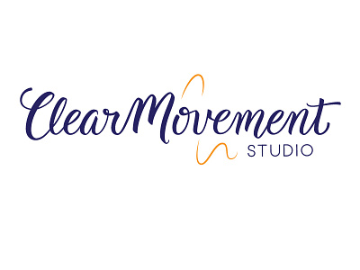 Clear Movement clear movement connection flow hand type lettering logo movememt