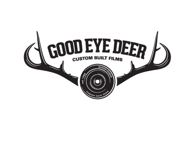 G.E.D logo film lens deer antlers antler cinematic production illustration type typography quirky