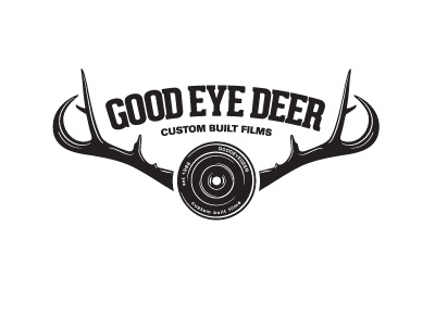 G.E.D antler antlers cinematic deer film illustration lens logo production quirky type typography