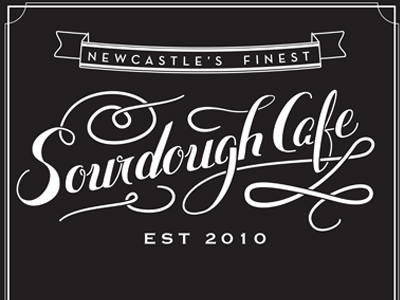 Sourdough blackboard cafe chalk font logo script sourdough type