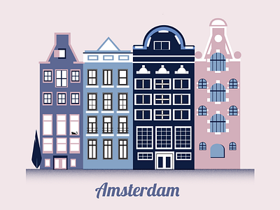 Amsterdam amsterdam building city illustration vector vintage