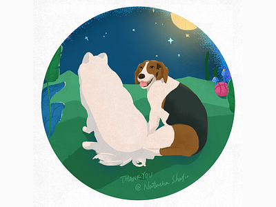 I love my dog illustrations