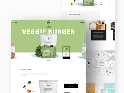 Healthy Food Delivery brand design clean concept delivery food green healthy landing page minimalism ui ux web webdesign website