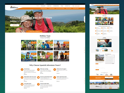 Spanish Adventure Tours - Tours Webdesign (UI/UX) elementor graphic design typography ui