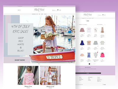 Mon Petit Child - Ecommerce Website (UI/UX) design elementor graphic design logo ui