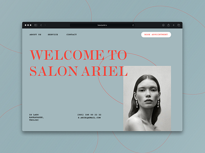 Website Home Page for beauty salon