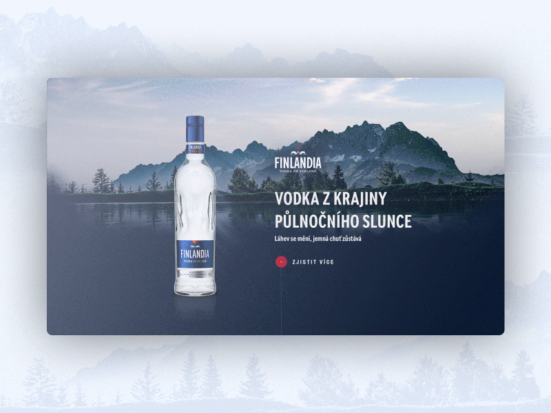 FINLANDIA Microsite- new bottles animation blue design finlandia finlandia vodka landing page marketing campaign nature product ui vafighters webdesign website