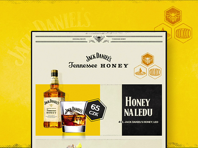 Jack Daniel's Honey - Digital Drinks Menu animation animation menu bar coctail design digital menu drinks menu honey interactive jack daniels