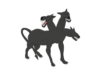 Cerebrus adobe cerebrus character design graphic design illustration illustrator myth three headed dog