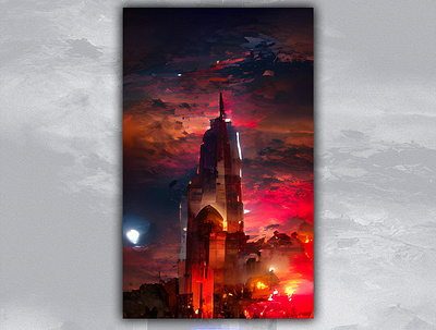 A new High Rise on Mars ai architecture art artist concept concept art design graphic design high rise light nft settings skyscraper