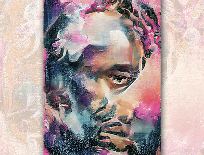 Kendrick Lamar art style artist colorful art concept drawing graphic kendrick lamar nft painting