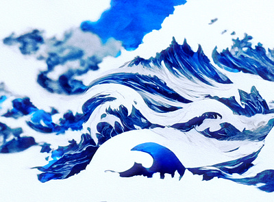 WAVES nftart objkt sea waves