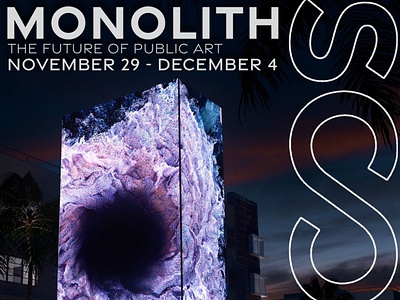Monolith - Scope art show in Miami Basel 2022 ai art art show dvk exhibition miami basel 2022 monolith nft superchief