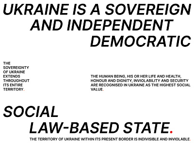 Ukraine is a sovereign design graphic design typography