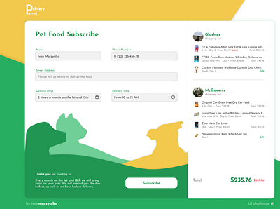 Pet Food Delivery branding ui ux