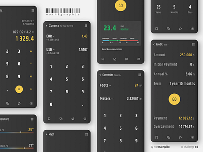 Calculation App app branding design typography ui ux