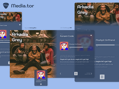 Media Player app design ui ux