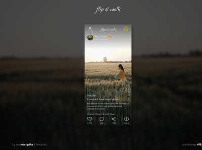 Flip & Walk app design ui ux