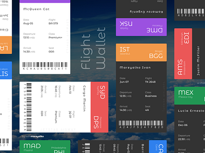 Boarding Pass Design design illustration typography ui vector