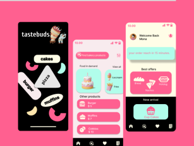 tastebuds bakery app design uiux