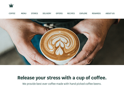 Coffee landing page branding design typography ui uiux