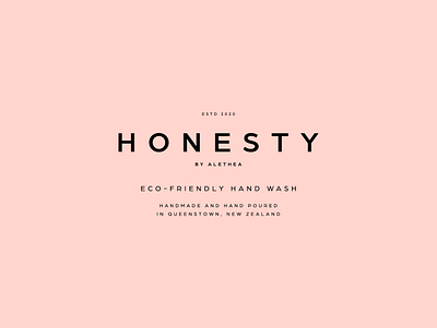 Honesty by Alethea | Eco-Friendly Hand Wash brand design brand identity branding design graphic design logo logo design minimalist package design product design