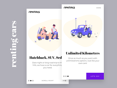 Renting Cars - App Design car rental creative app design ios app design mobile app mobile app design
