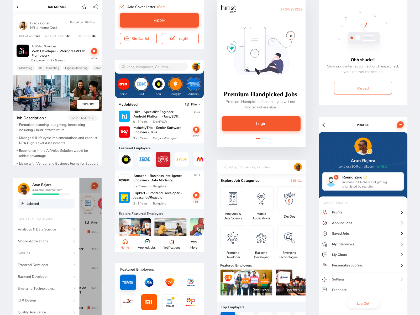 Hirist App Design Jobsearch by Arun Kumar on Dribbble