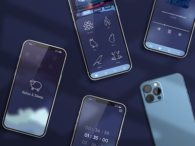 Sleep App «Relax and Sleep» app design design ui ux