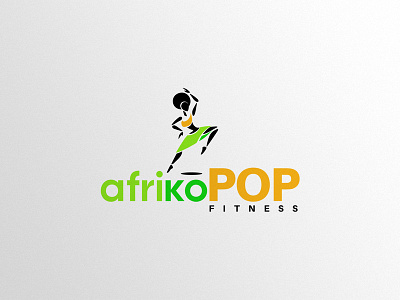 afrikoPOP Logo Design african branding dance design fitness health care illustration logo pop trainings typography vector woman