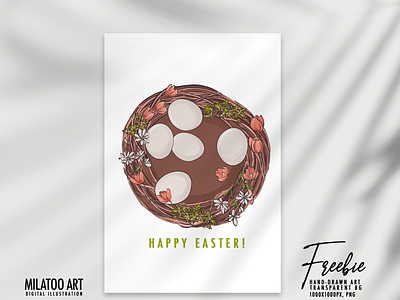 Easter greeting card easter easter basket easter egg easter eggs easter greeting greeting card illustration instagram social media stationery