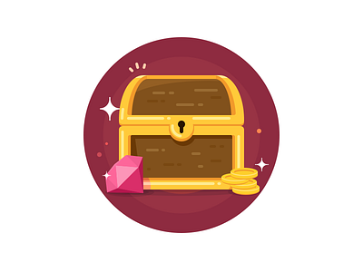 Chest Icon chest coin icon illustration ruby