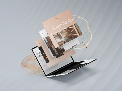 FRACTION.DECOR - Furniture design graphic design landing page ux website