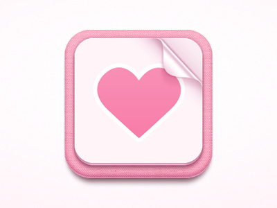 sticker heart icon ios pink sticker ui